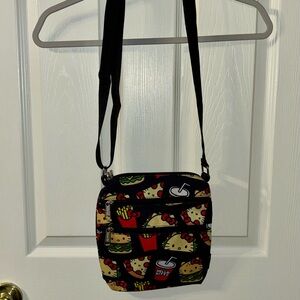 Hello Kitty Black Food Purse Adjustable Strap Never Used